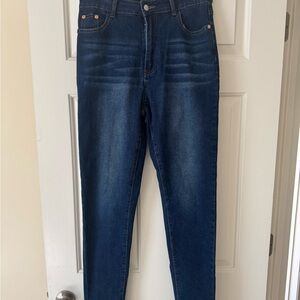 SHEIN Dark Blue Skinny Jeans